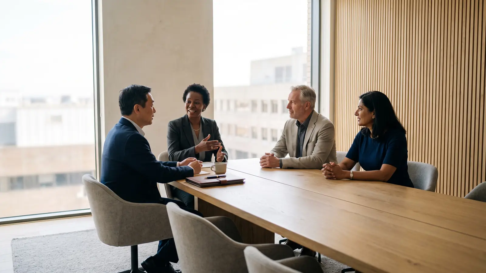 Senior executives in a Houston boardroom