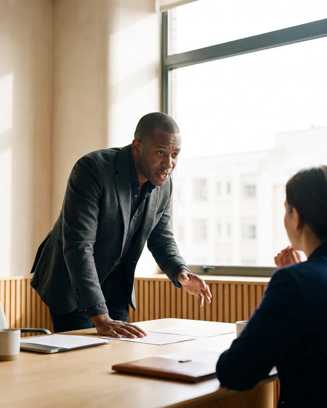 A fractional CFO at work in a Houston business setting
